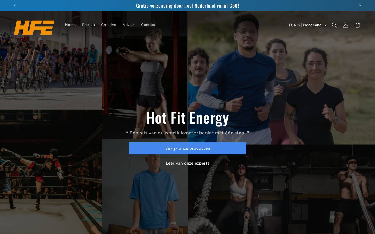 Hotfitenergy homepage screenshot