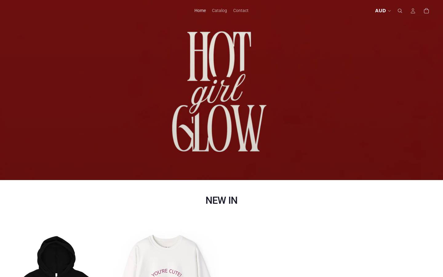 hotgirlglow.com homepage screenshot