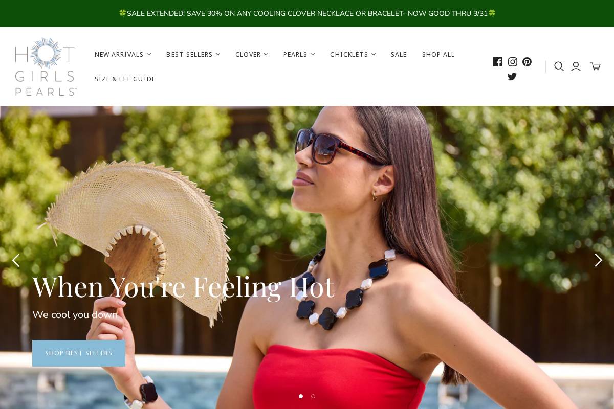 hotgirlspearls.com homepage screenshot