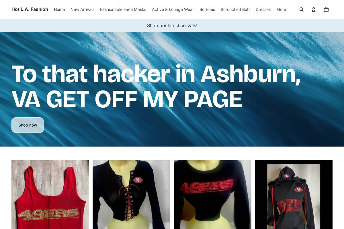 hotlafashion.com homepage screenshot