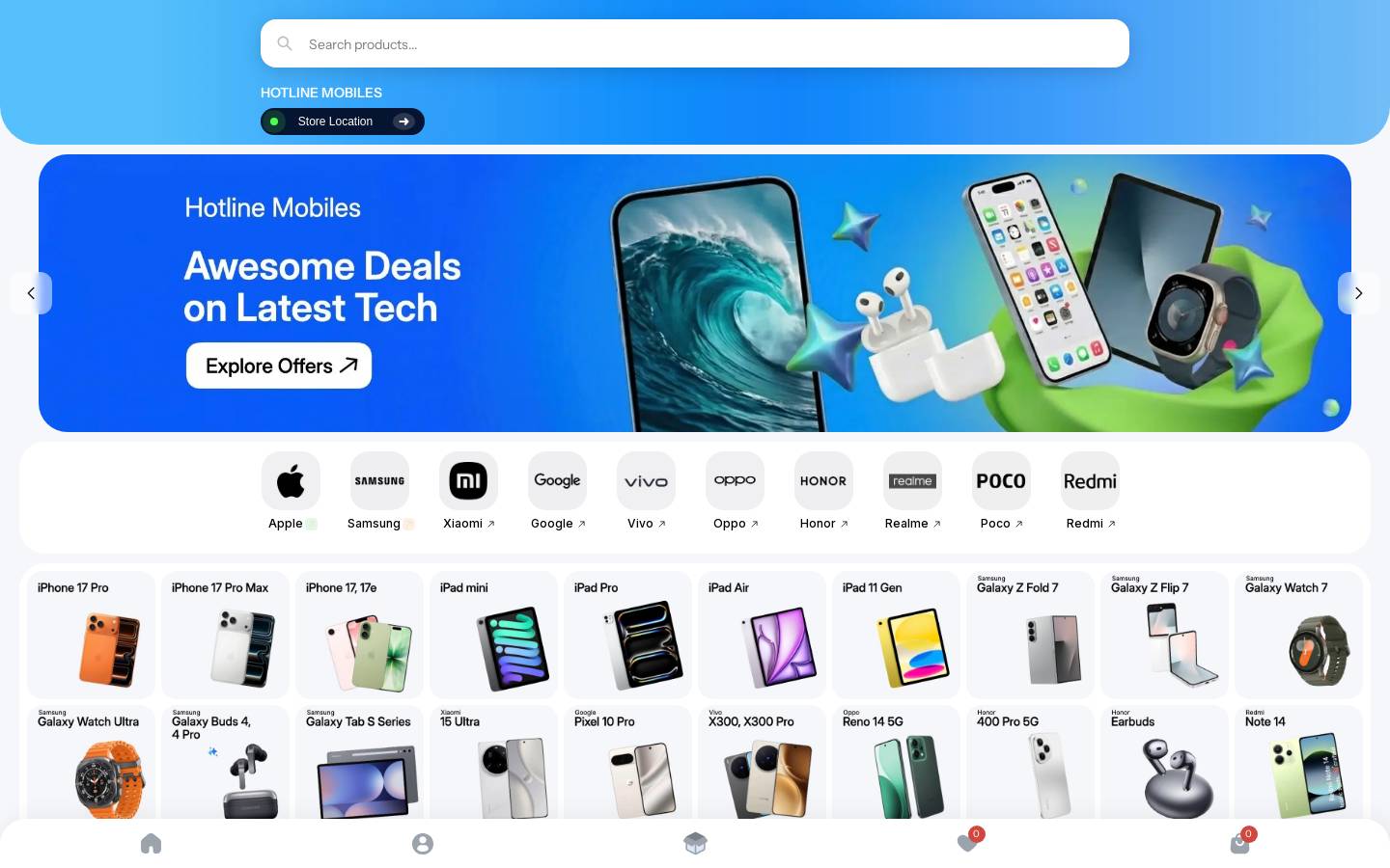 hotlinedxb.com homepage screenshot