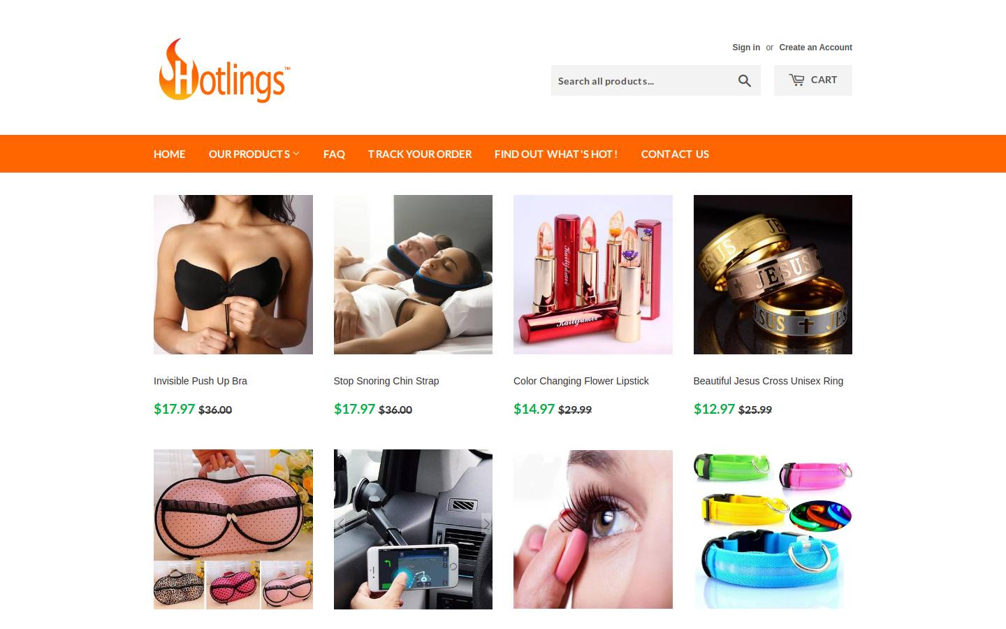 hotlings.com homepage screenshot