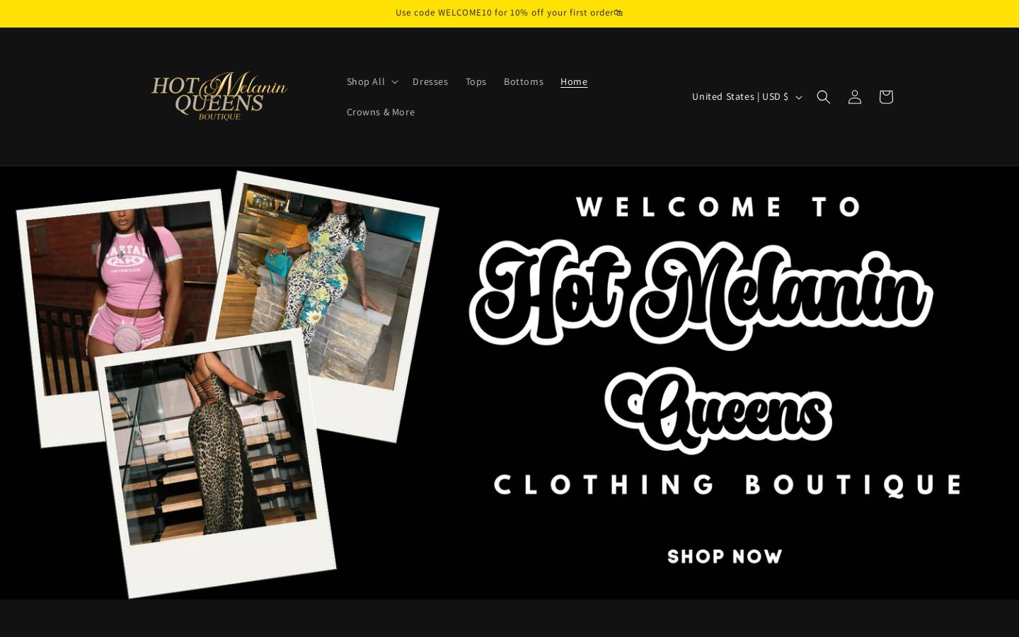 hotmelaninqueens.com homepage screenshot