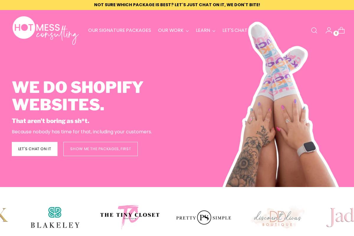 hotmesshustle.com homepage screenshot