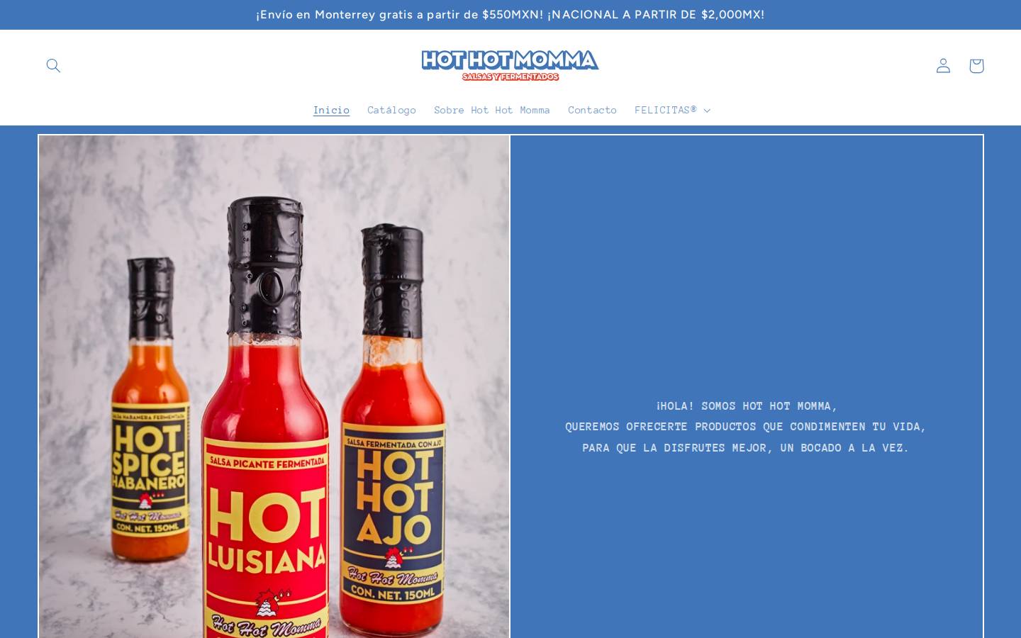 hotmomma.mx homepage screenshot