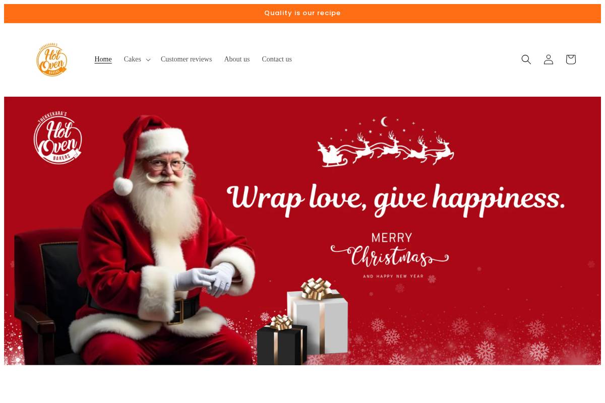 hotovenbakers.in homepage screenshot