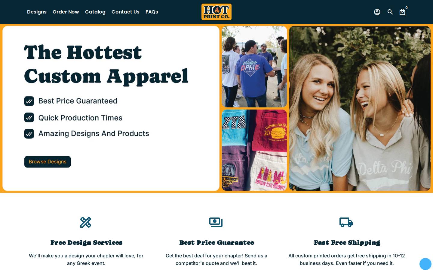 hotprintco.com homepage screenshot