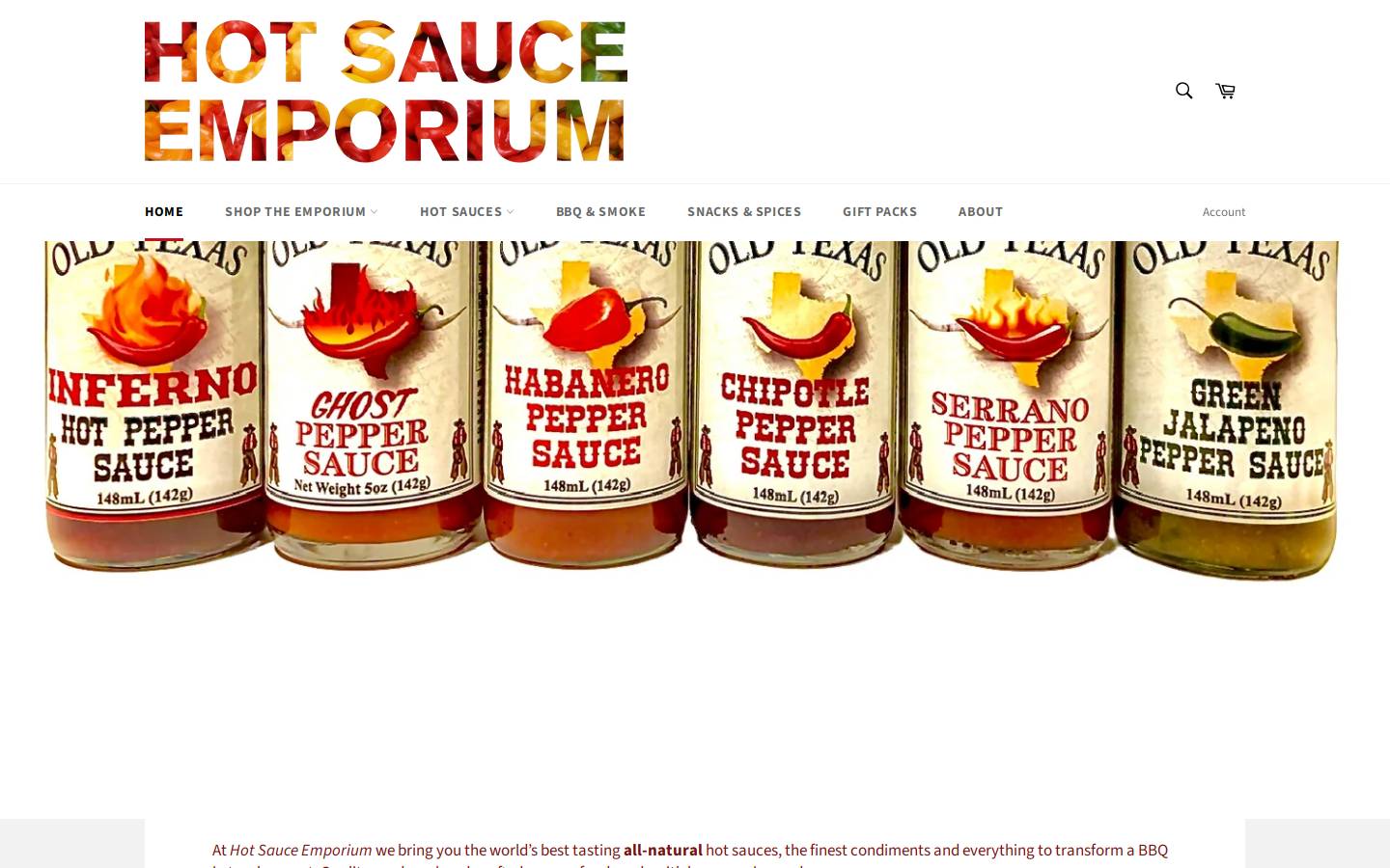 hotsauceemporium.com.au homepage screenshot