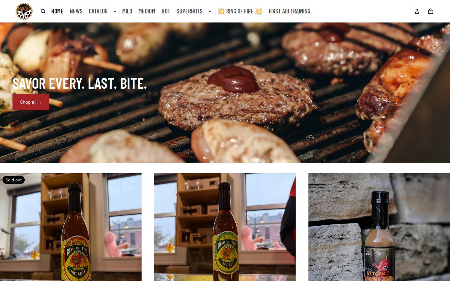 hotsaucewerks.com homepage screenshot