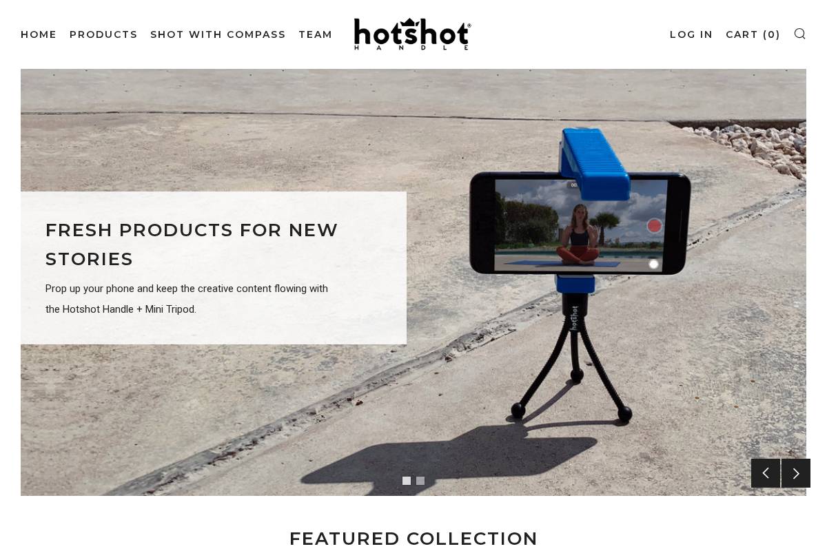 hotshothandle.com homepage screenshot