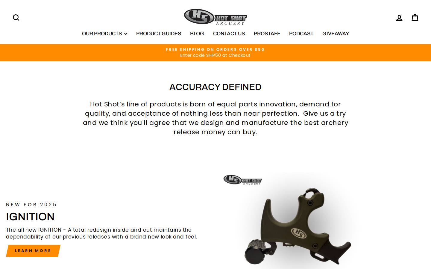 hotshotmfg.com homepage screenshot