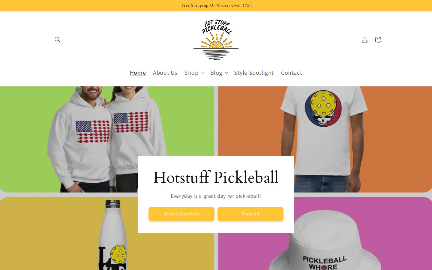 hotstuffpickleball.com homepage screenshot