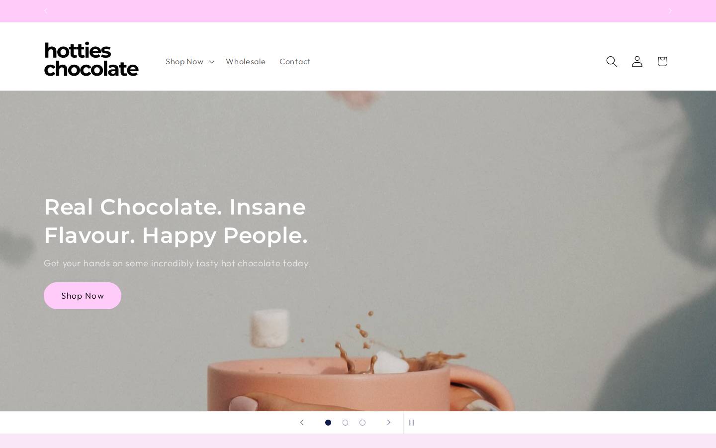 hottieschocolate.com homepage screenshot