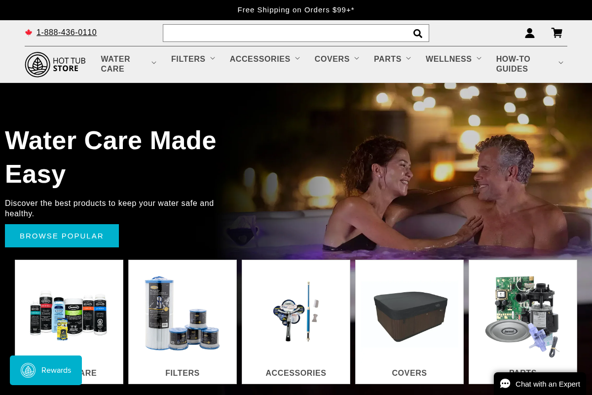 Hot Tub Store homepage screenshot