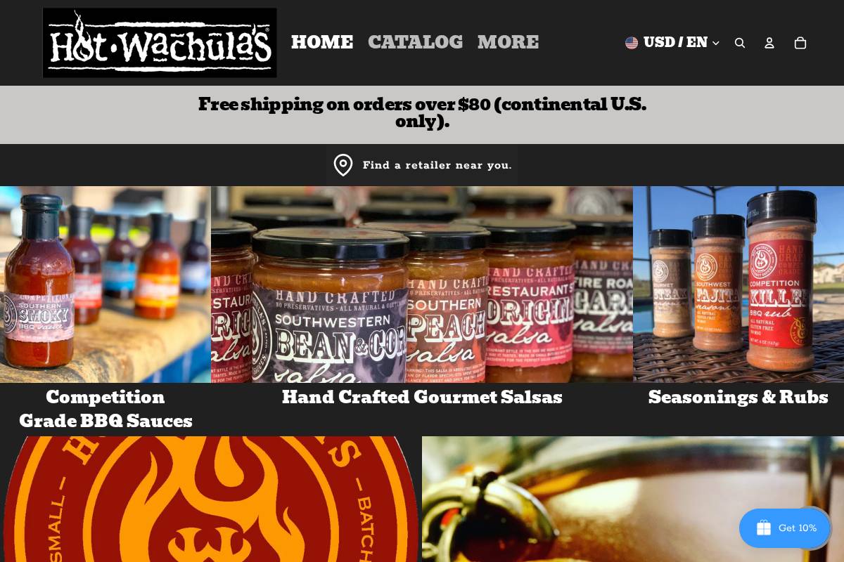hotwachulas.com homepage screenshot