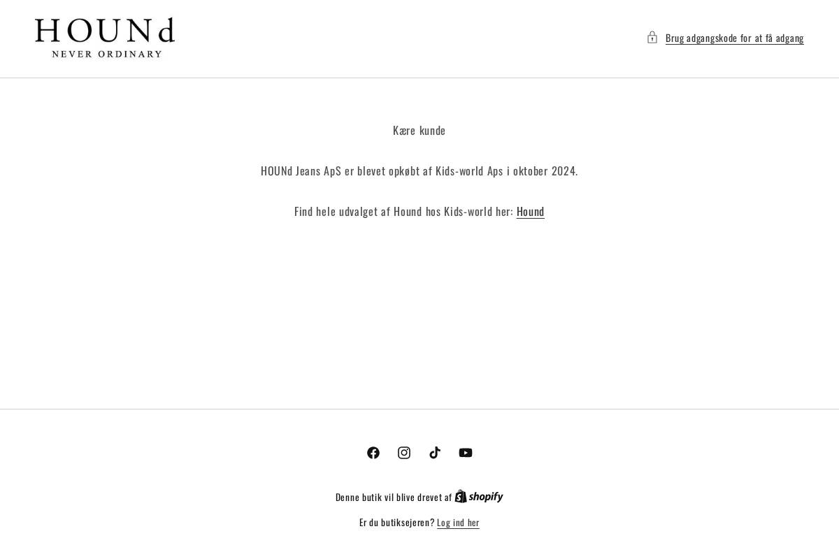 HOUNd homepage screenshot