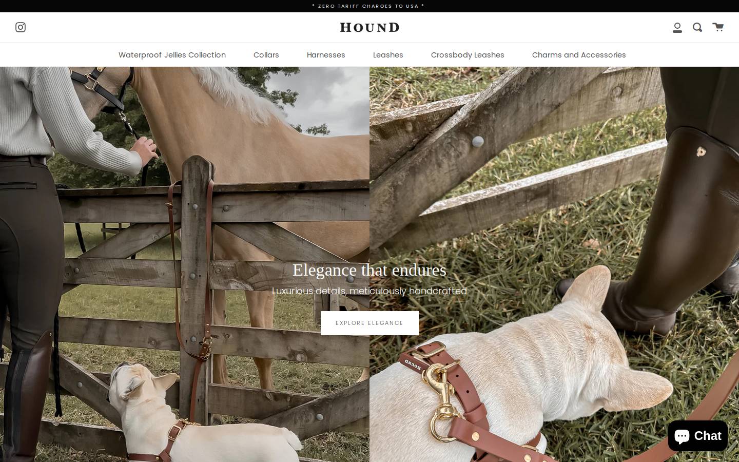 houndcollection.ca homepage screenshot