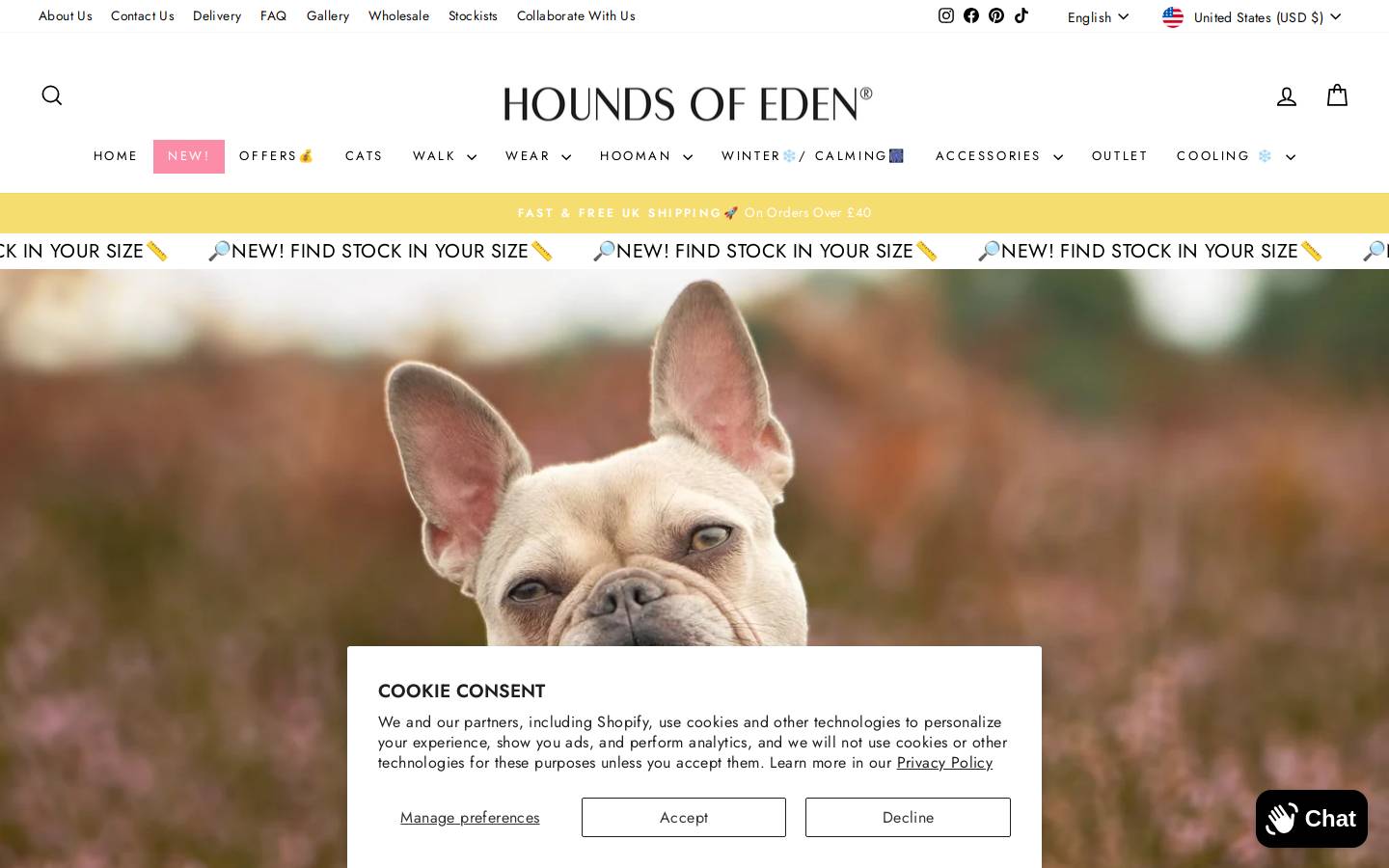 houndsofeden.com homepage screenshot