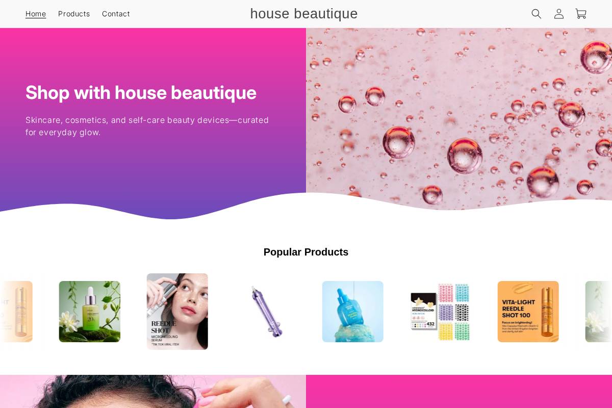 housebeautique.com homepage screenshot