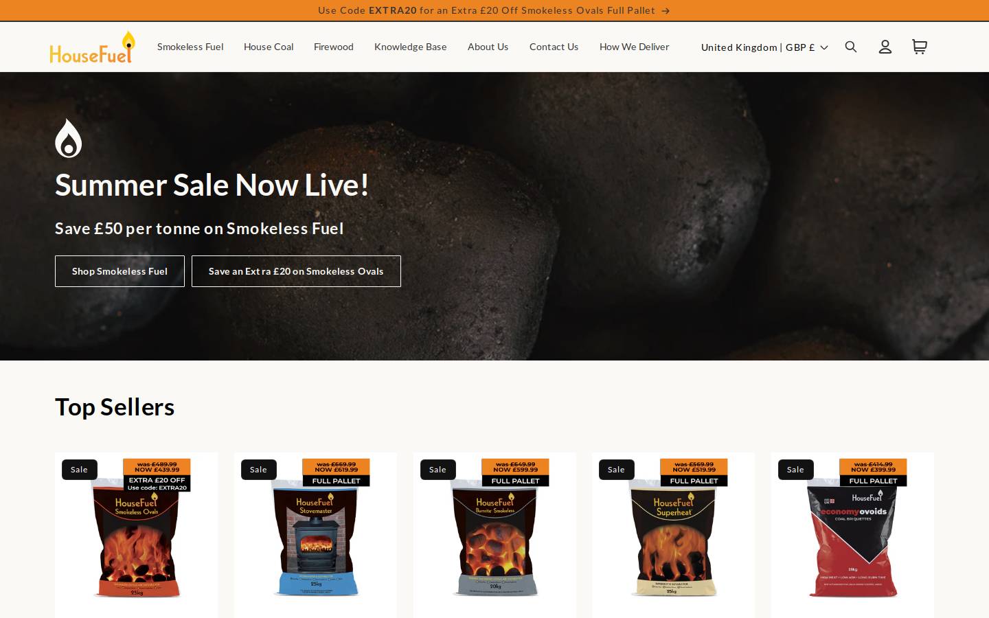 HouseFuel homepage screenshot