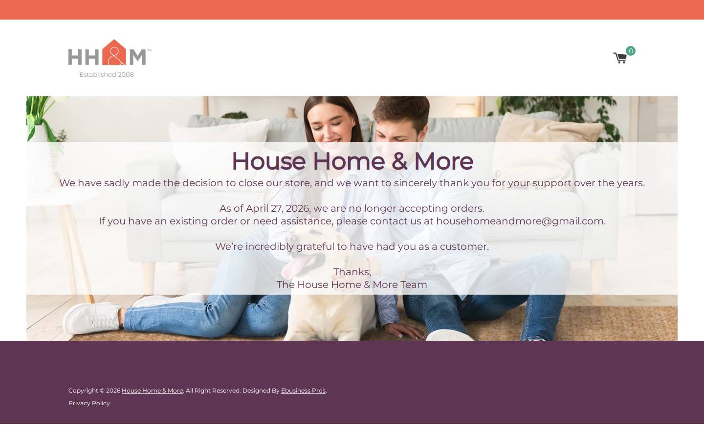 House Home & More homepage screenshot