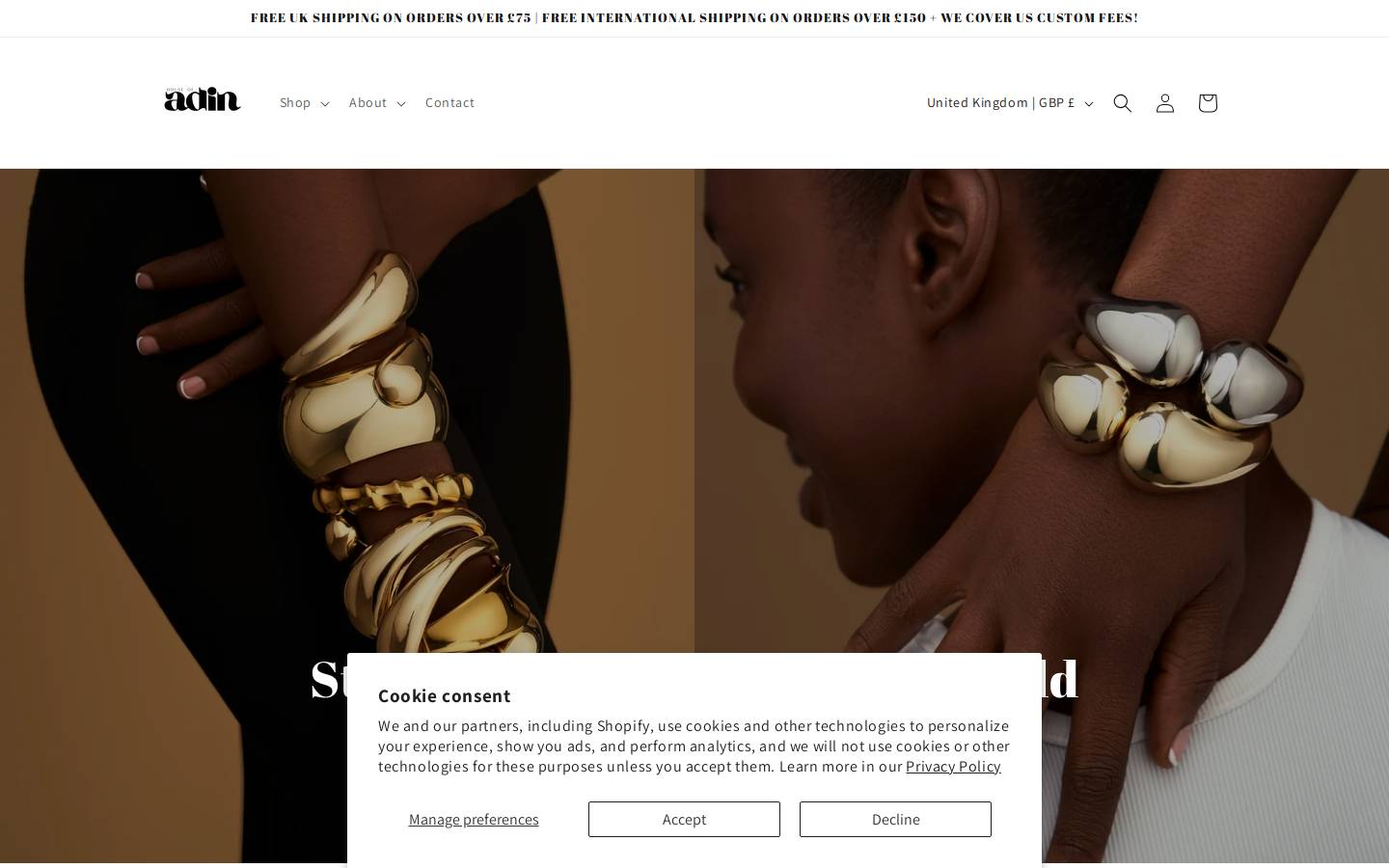 Houseofadin homepage screenshot