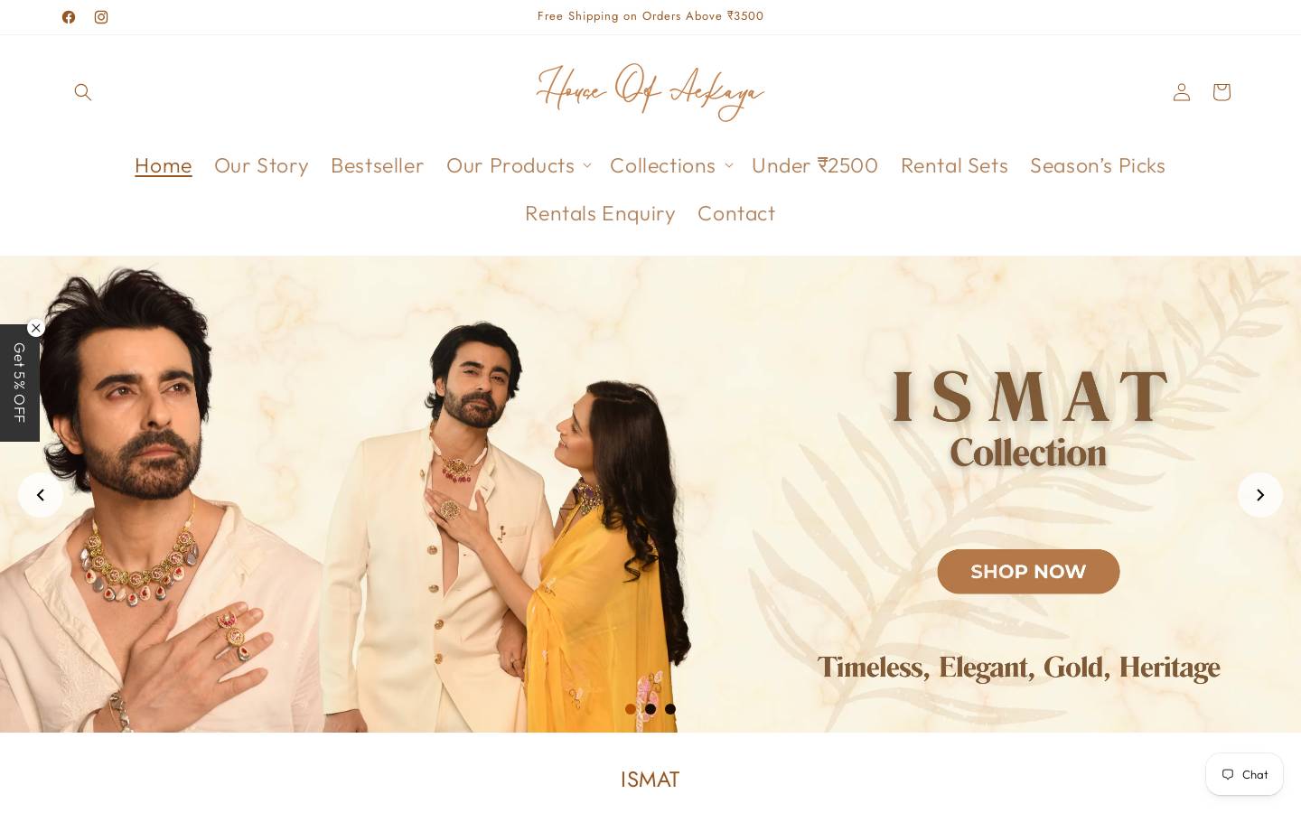 houseofaekaya.com homepage screenshot