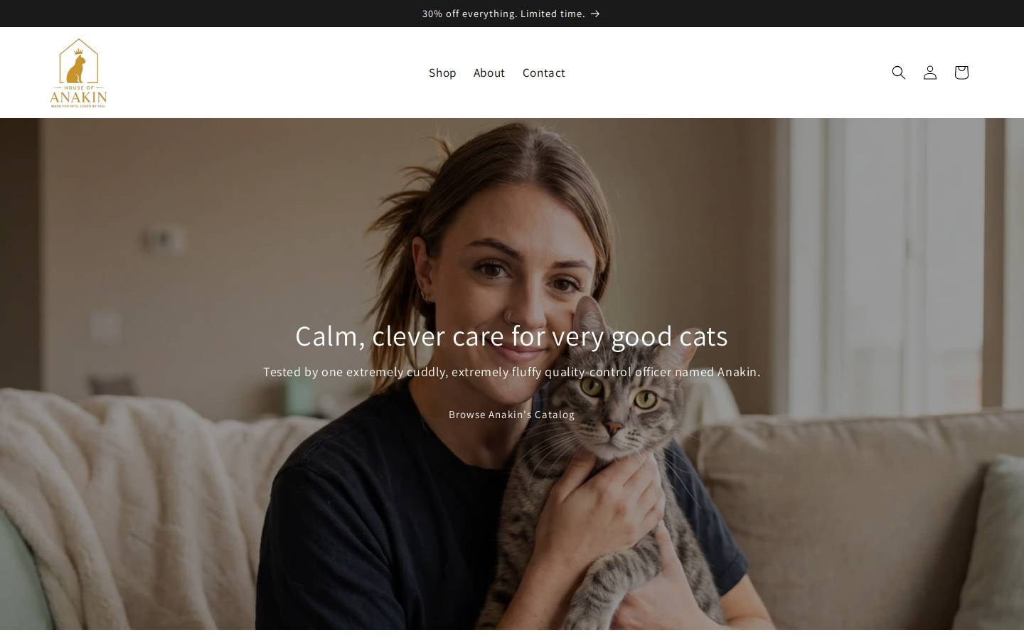 houseofanakin.com homepage screenshot