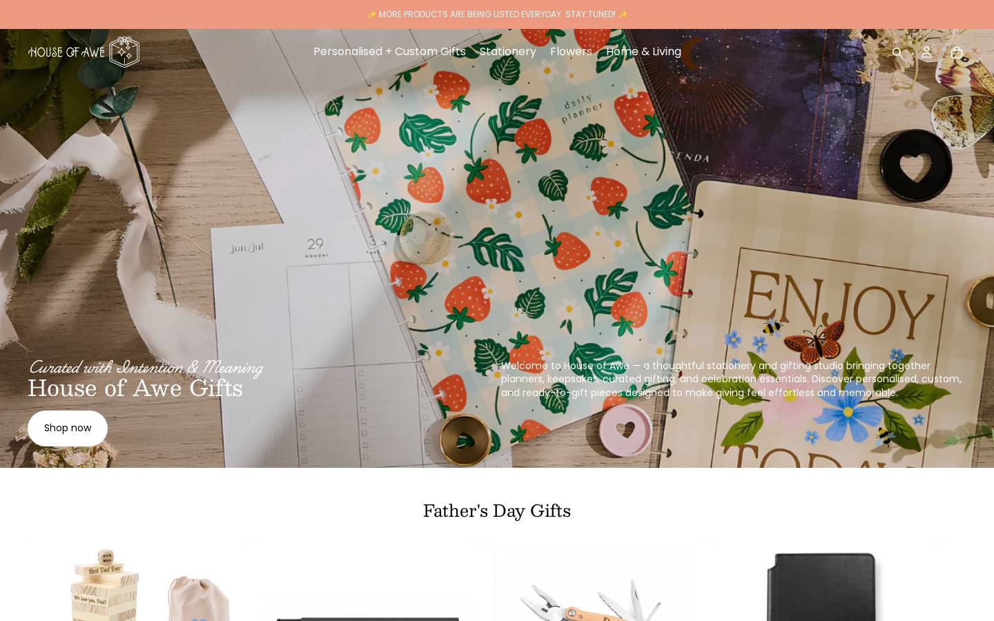 houseofawegifts.com homepage screenshot