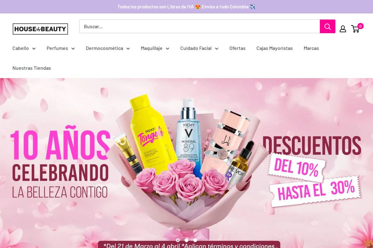 HouseofBeauty homepage screenshot
