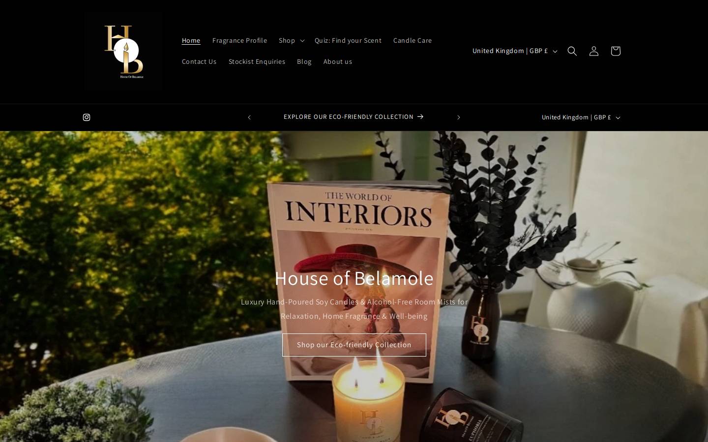 houseofbelamole.com homepage screenshot