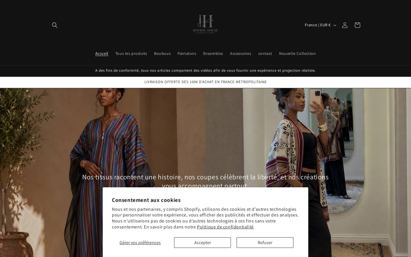 houseofboubou.com homepage screenshot