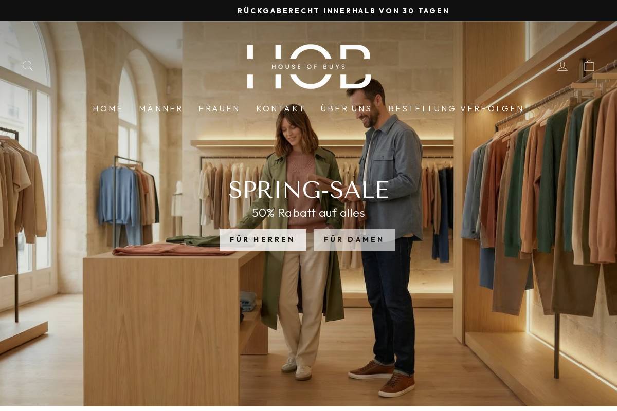 Houseofbuys homepage screenshot