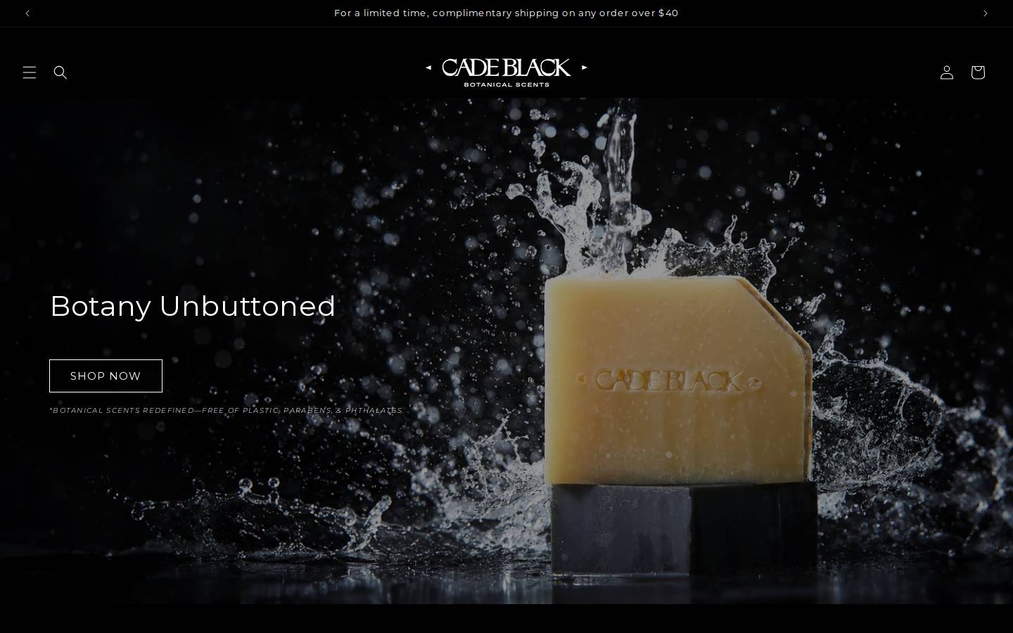 houseofcadeblack.com homepage screenshot