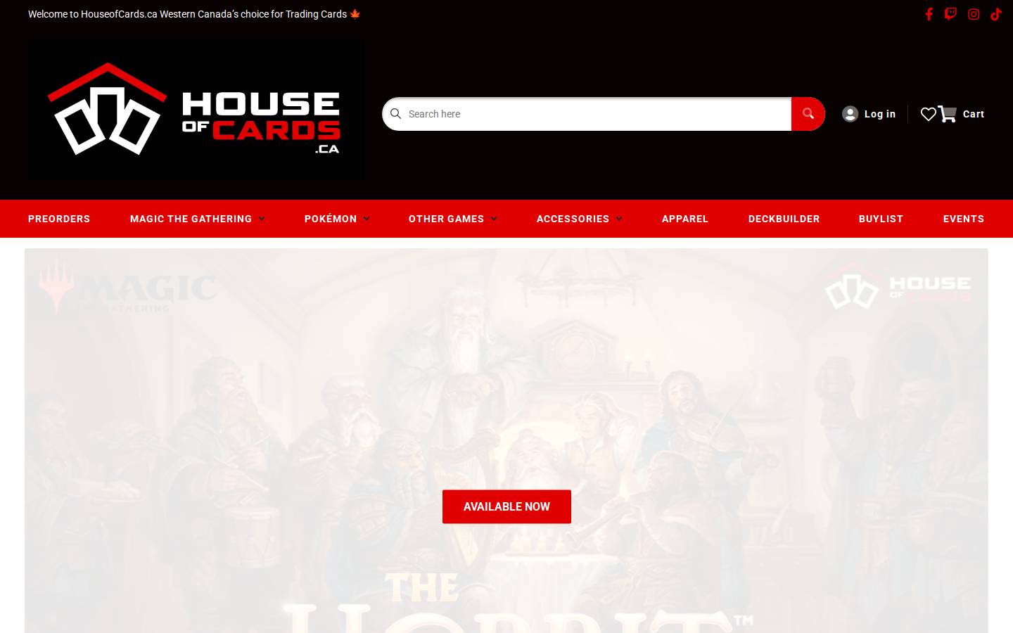 Houseofcards homepage screenshot
