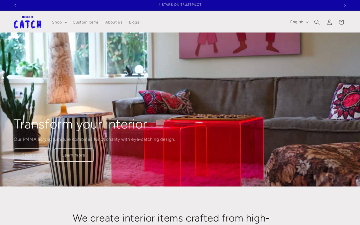 House of CATCH homepage screenshot