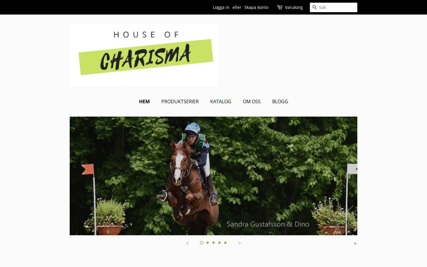 houseofcharisma.com homepage screenshot