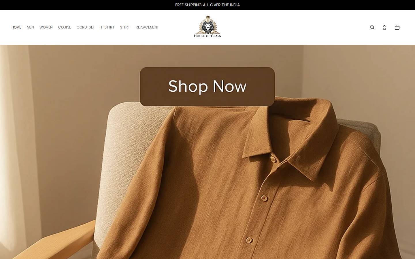 houseofclass.in homepage screenshot