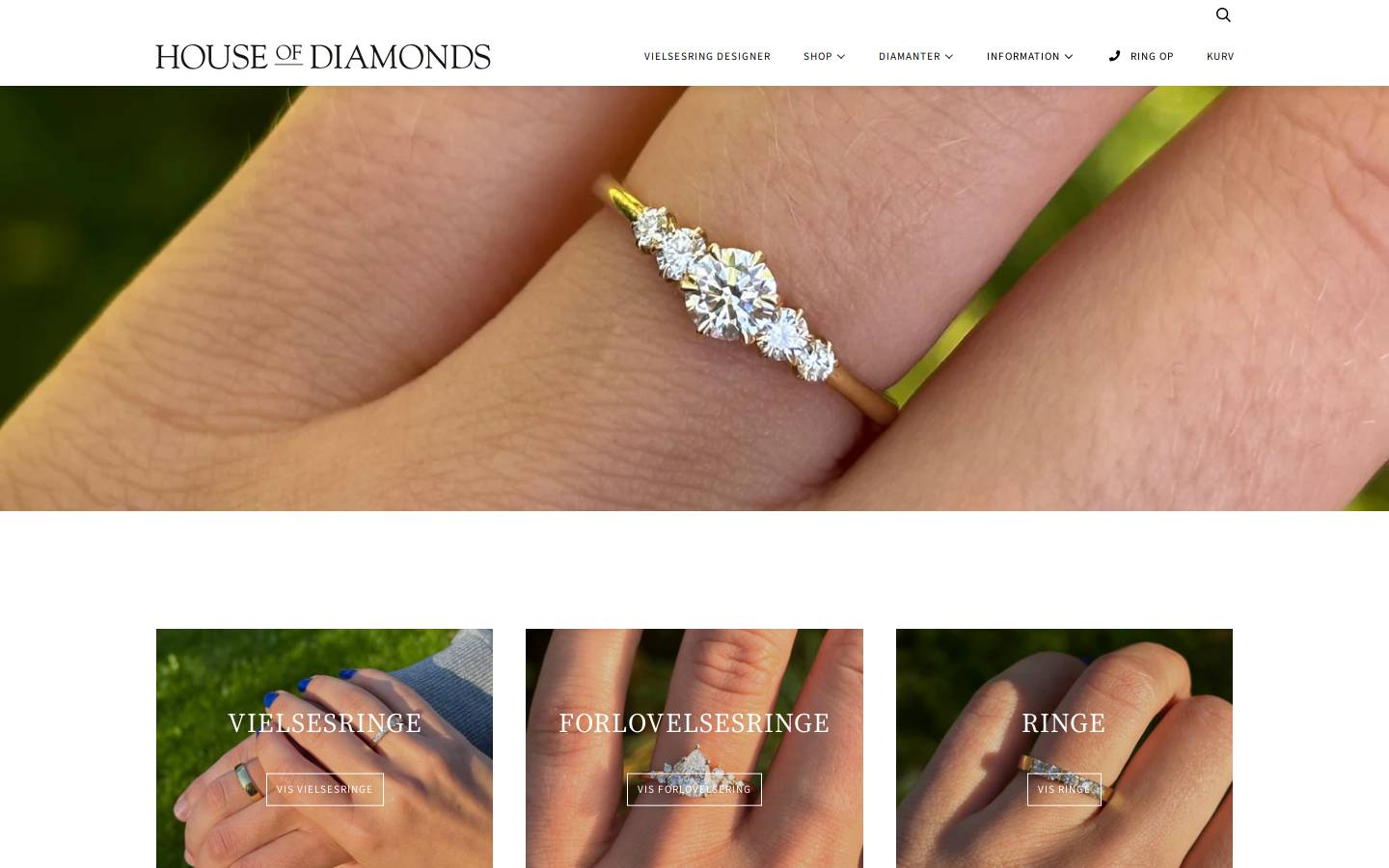 Houseofdiamonds homepage screenshot