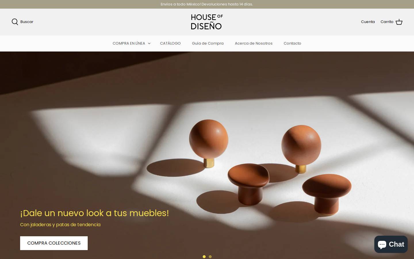 houseofdiseno.com homepage screenshot