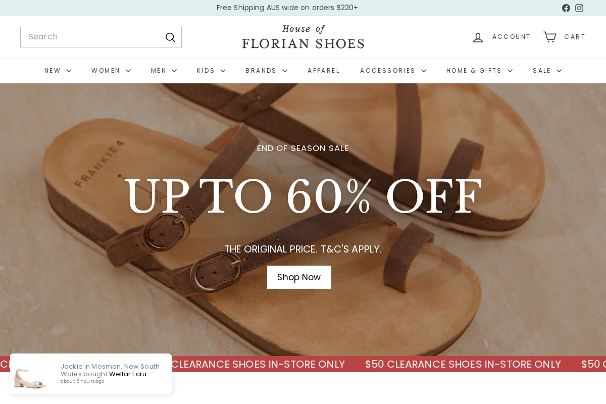 houseofflorian.com.au homepage screenshot