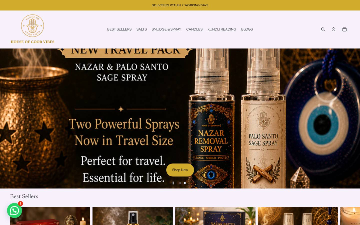 houseofgoodvibes.co.in homepage screenshot