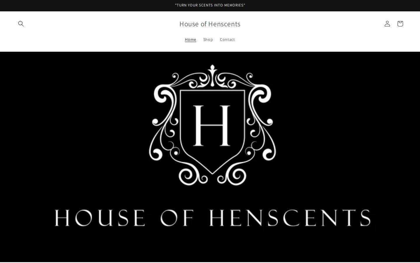 houseofhenscents.com homepage screenshot