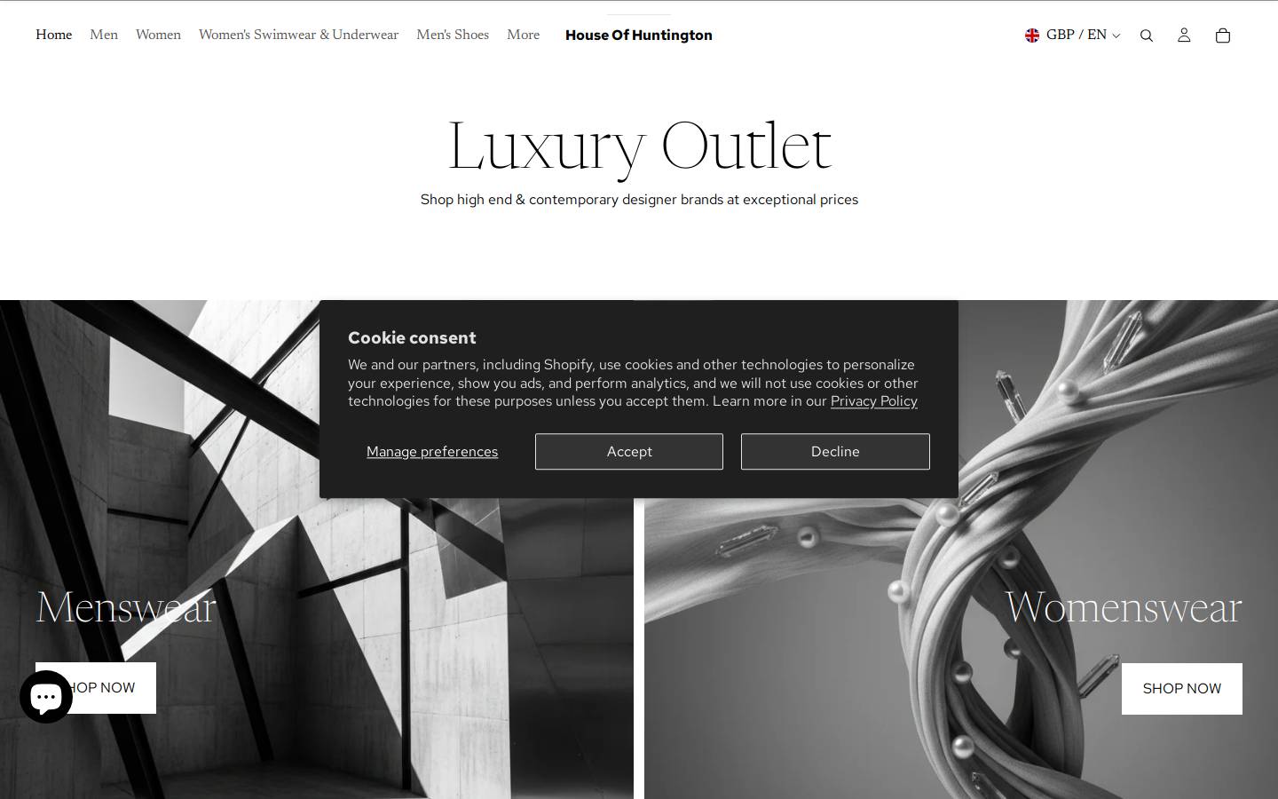 House Of Huntington homepage screenshot