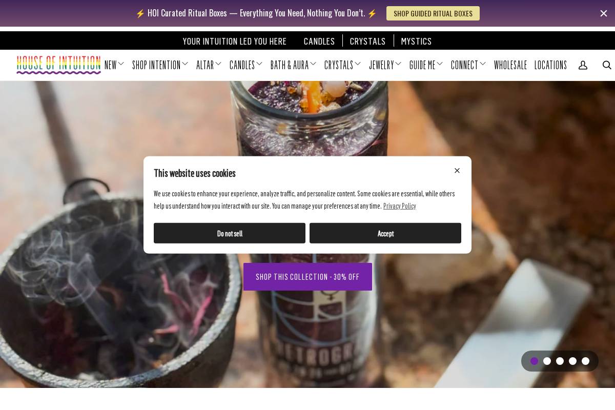 House of Intuition homepage screenshot