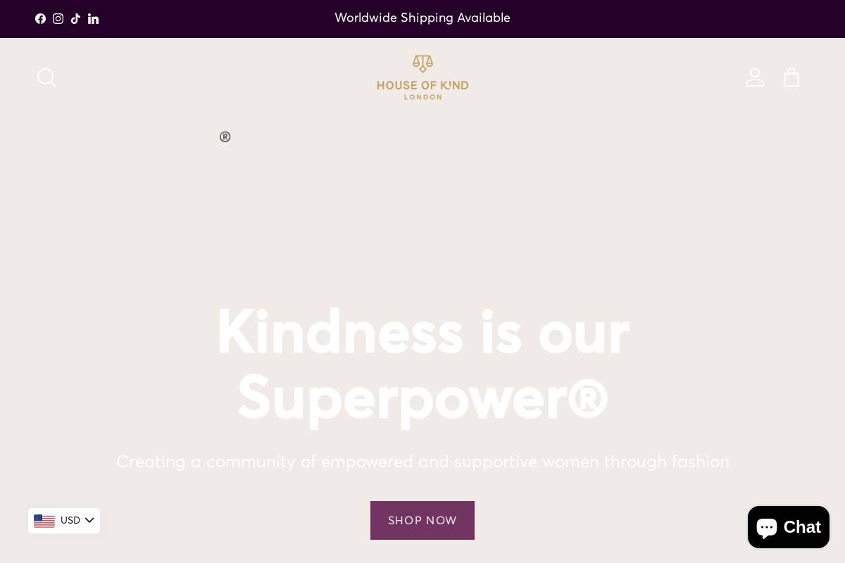 House of Kind (London) Limited homepage screenshot
