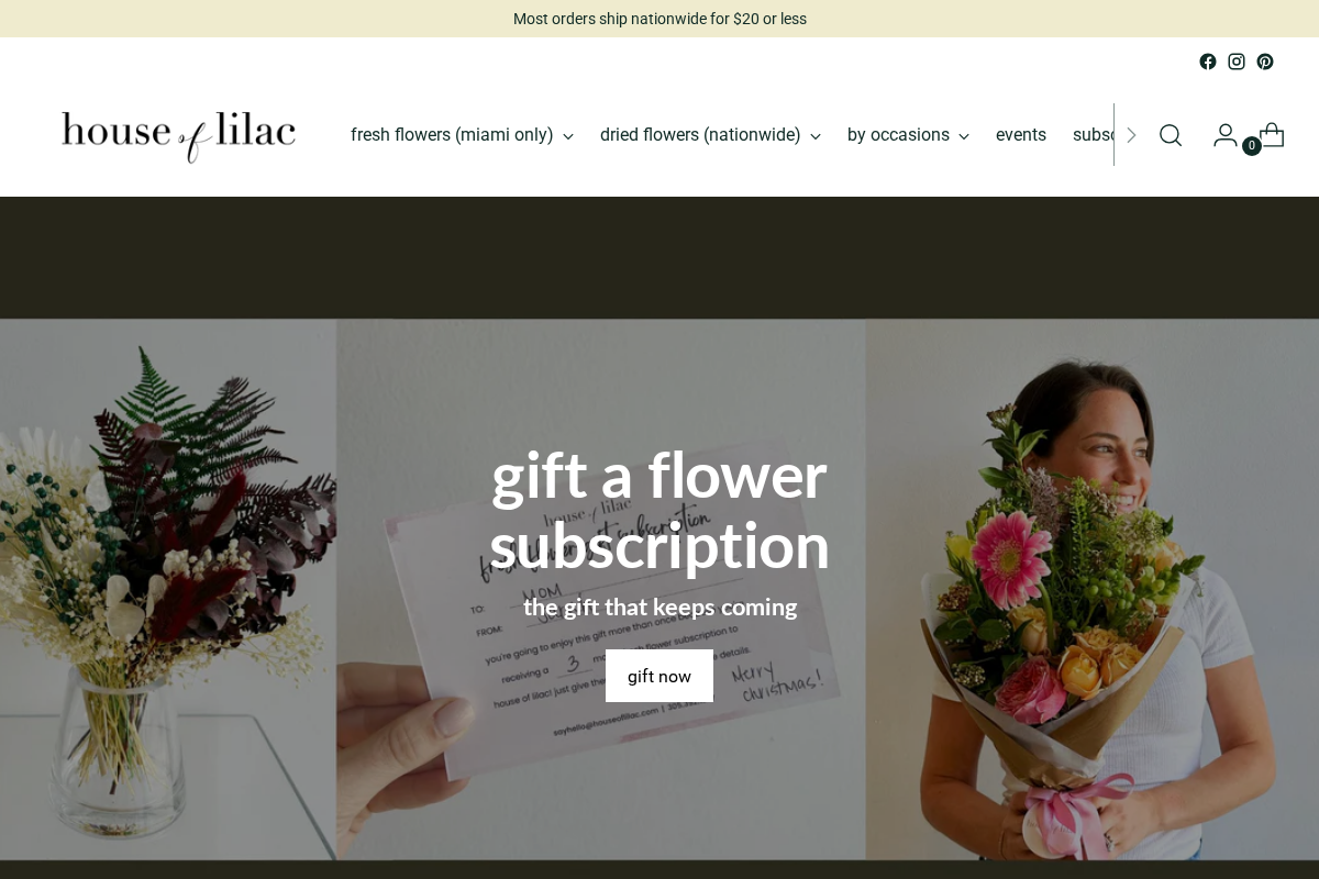 houseoflilac.com homepage screenshot