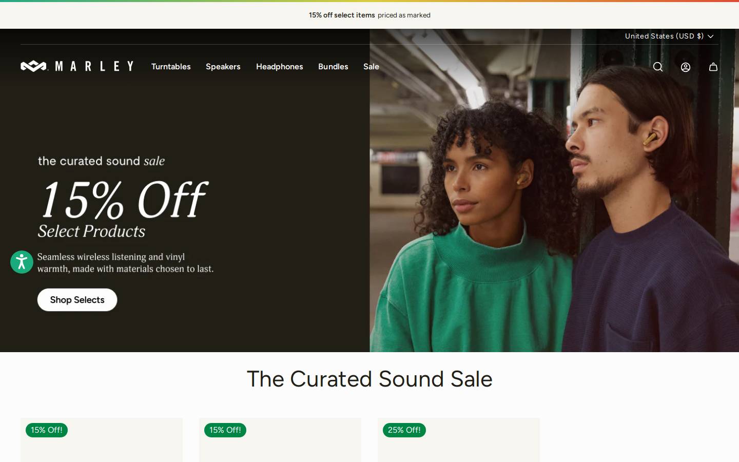 houseofmarley.com homepage screenshot
