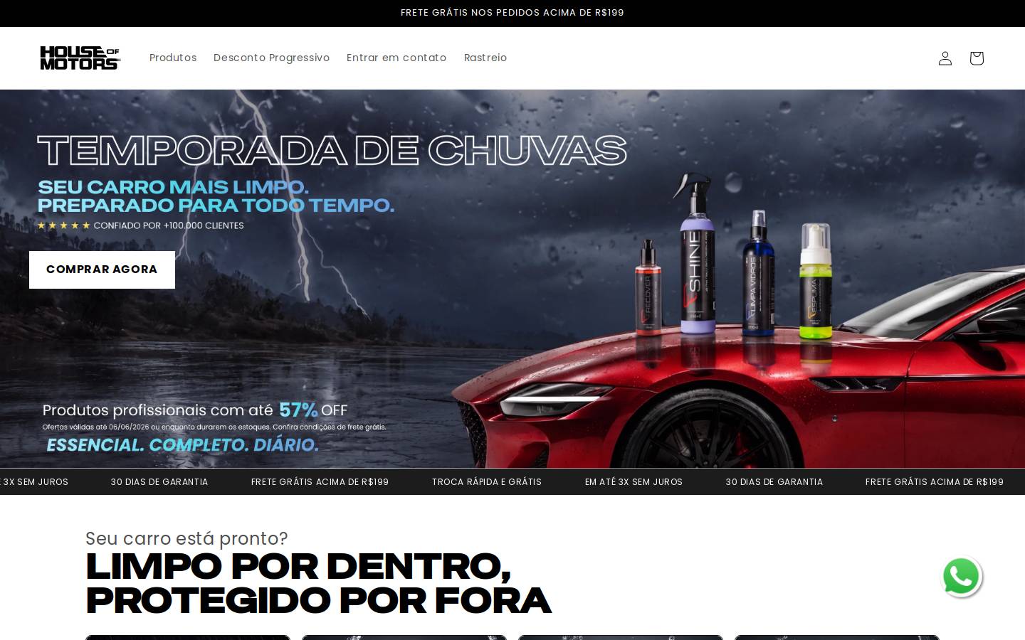 houseofmotors.com.br homepage screenshot