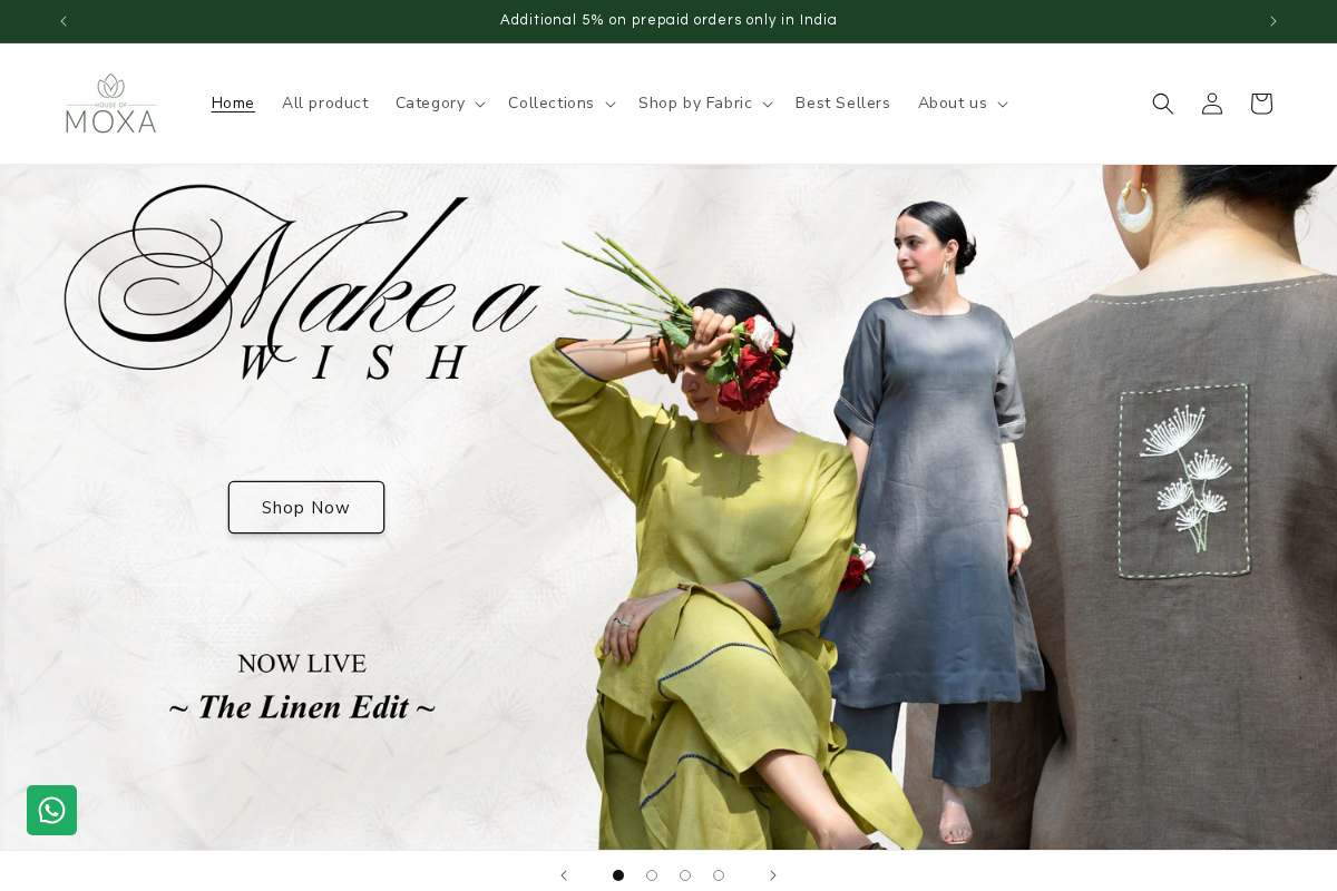 House of Moxa homepage screenshot